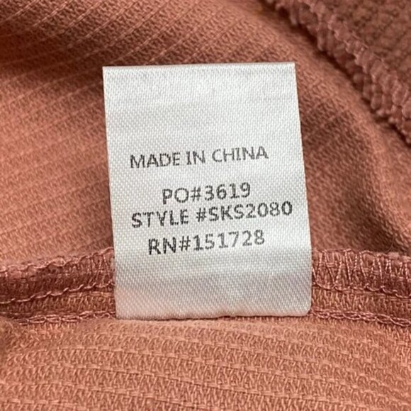 ee:some Women's Mini Skirt Large Burnt Orange Corduroy Pockets Full Front Zipper - Picture 11 of 15